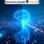 Futuristic visualization of 2025 technology trends including AI agents, edge servers, 6G networks, quantum processors, and sustainable energy solutions integrated in a smart-city environment.