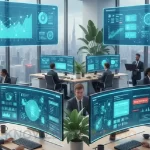 Insurance professionals using AI dashboards to automate underwriting, claims processing, and fraud detection in 2025.