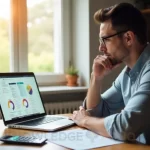 Person reviewing insurance documents at desk to avoid insurance mistakes.