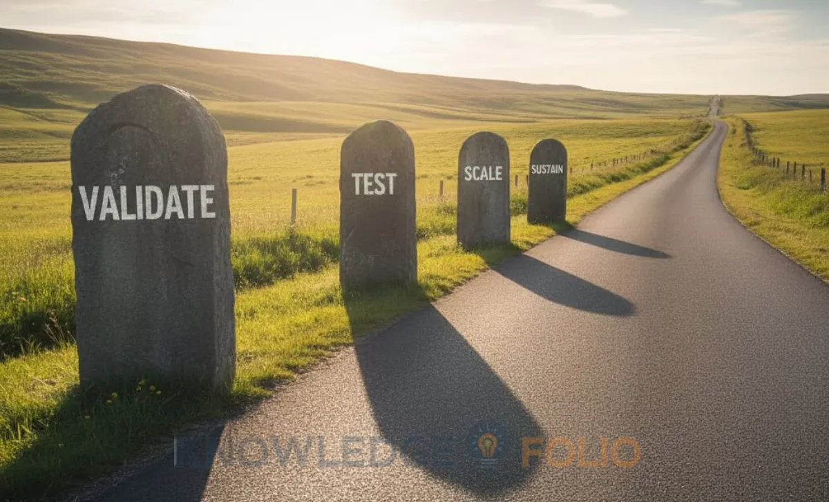 Business journey roadmap illustration