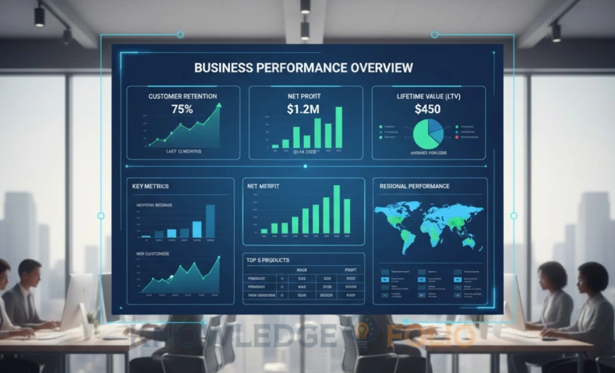 Business analytics dashboard