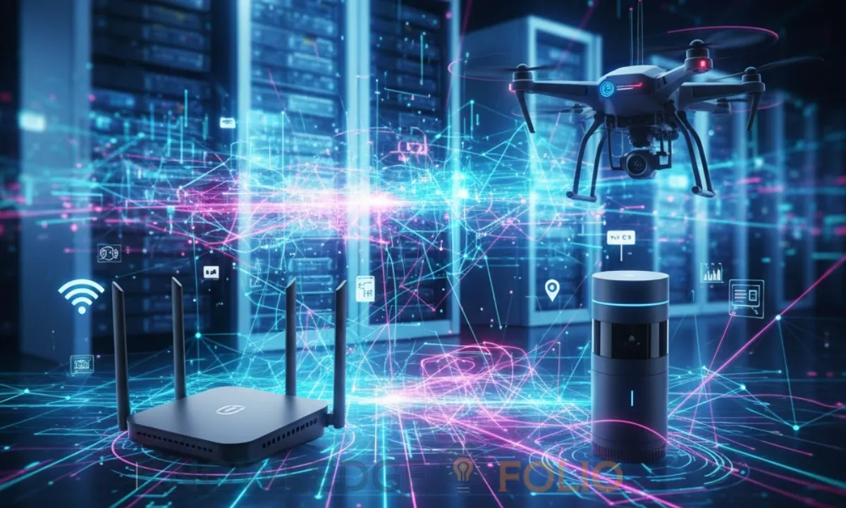 Edge computing devices processing data near data sources.