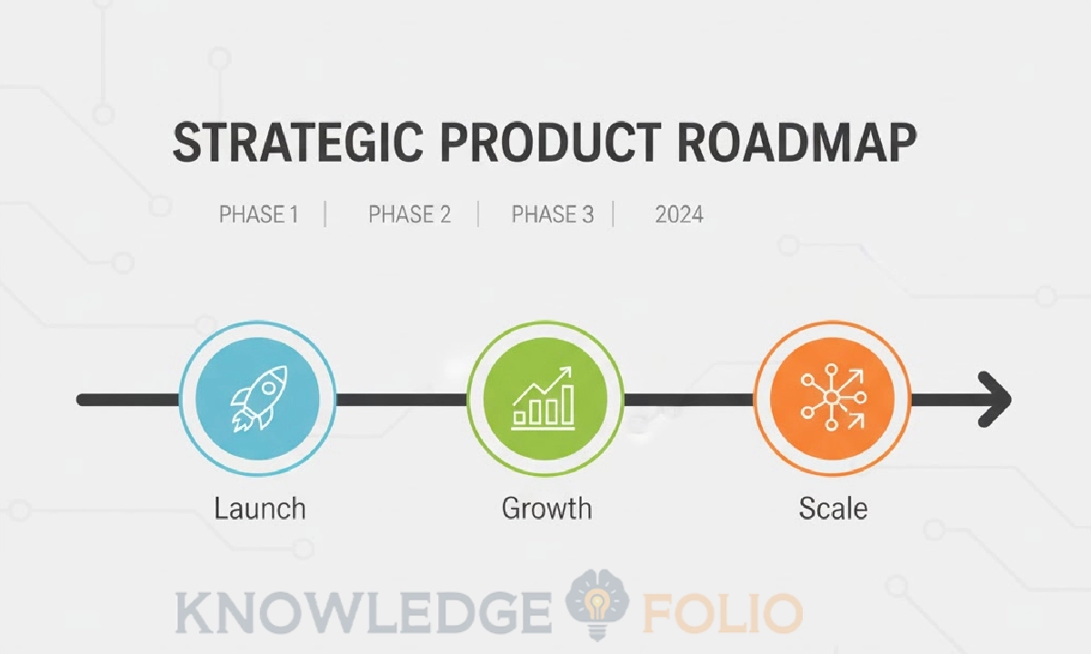Roadmap showing steps to bring a startup to market